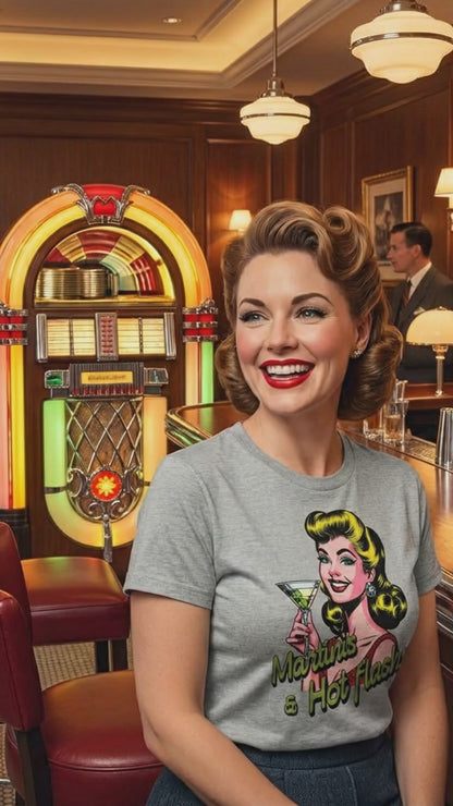 Martinis & Hot Flashes - T-shirt