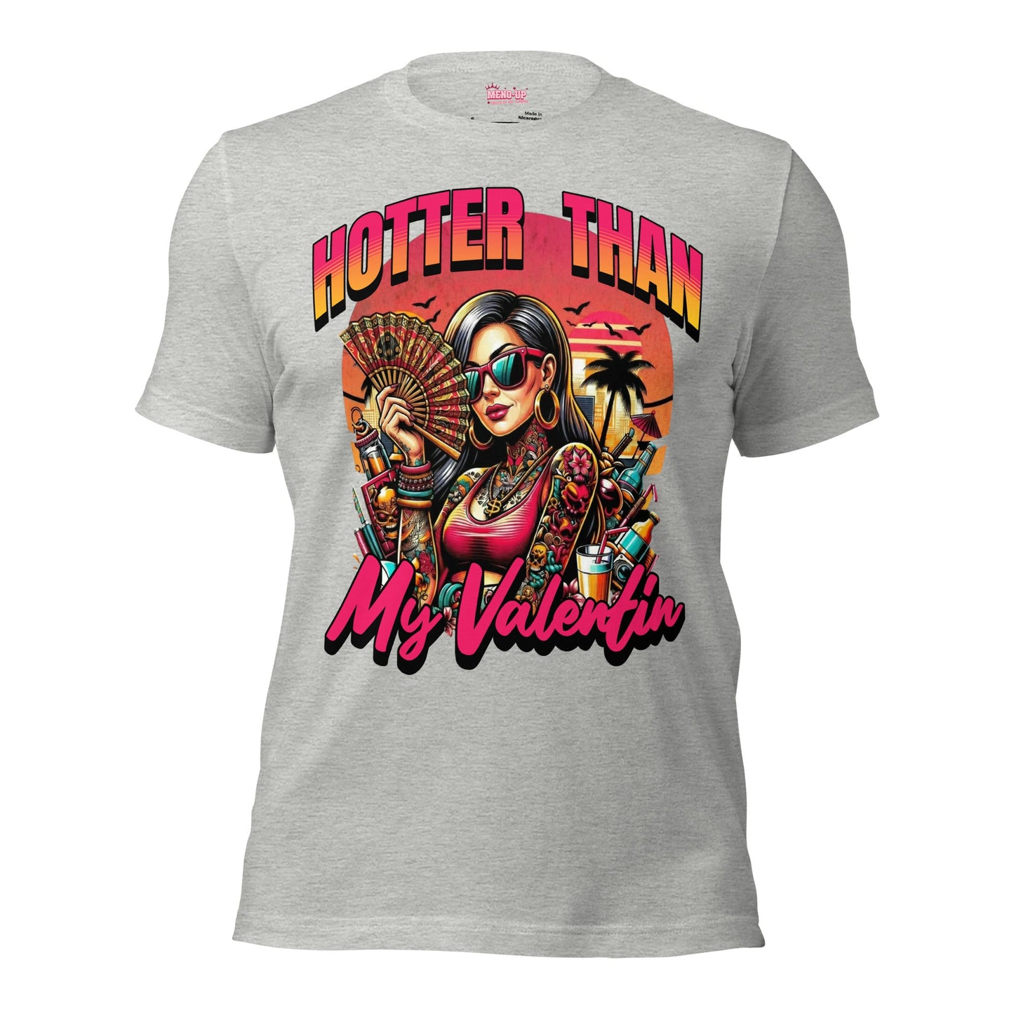 Meno-up Store T-SHIRT Athletic Heather / S Valentin's Edition - Hotter than my valentin Tee