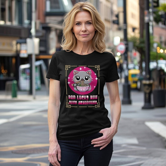Meno-up Store T-SHIRT Black Heather / XS Cute kawai cat menopause - T-shirt