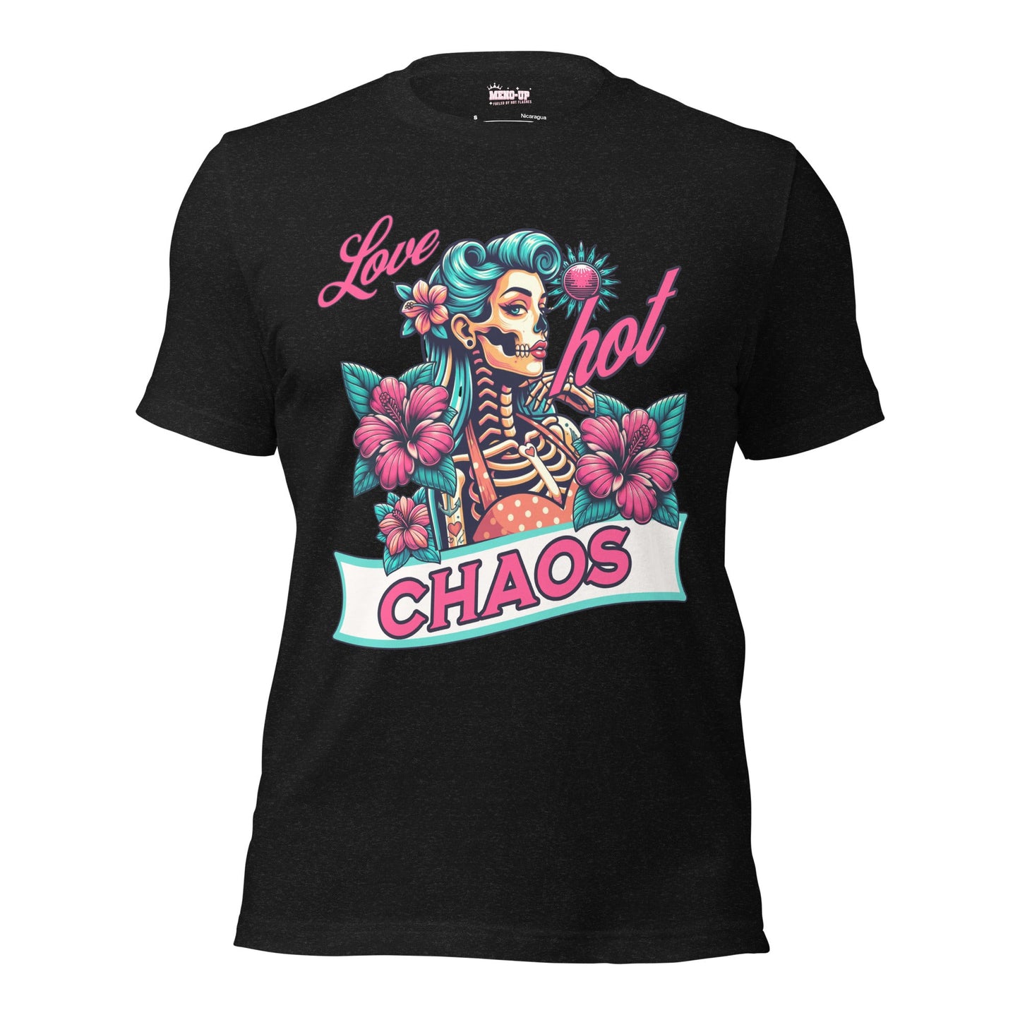 Meno-up Store T-SHIRT Black Heather / XS Love Hot chaos - T-shirt