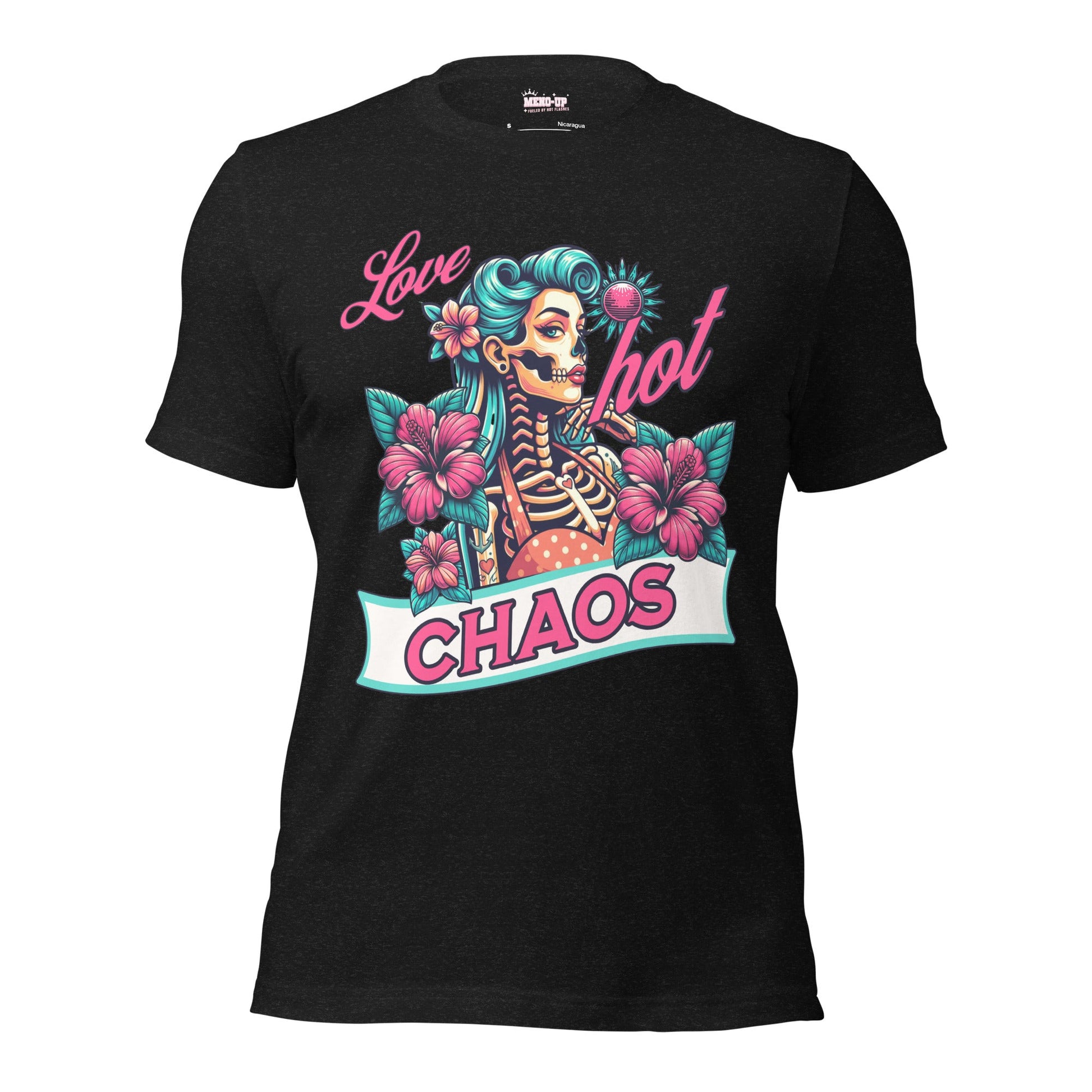 Meno-up Store T-SHIRT Black Heather / XS Love Hot chaos - T-shirt