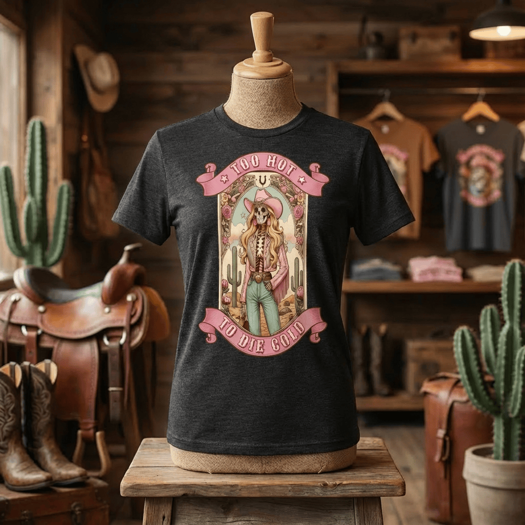 Meno-up Store T-SHIRT Black Heather / XS Too hot to die cold - T-shirt