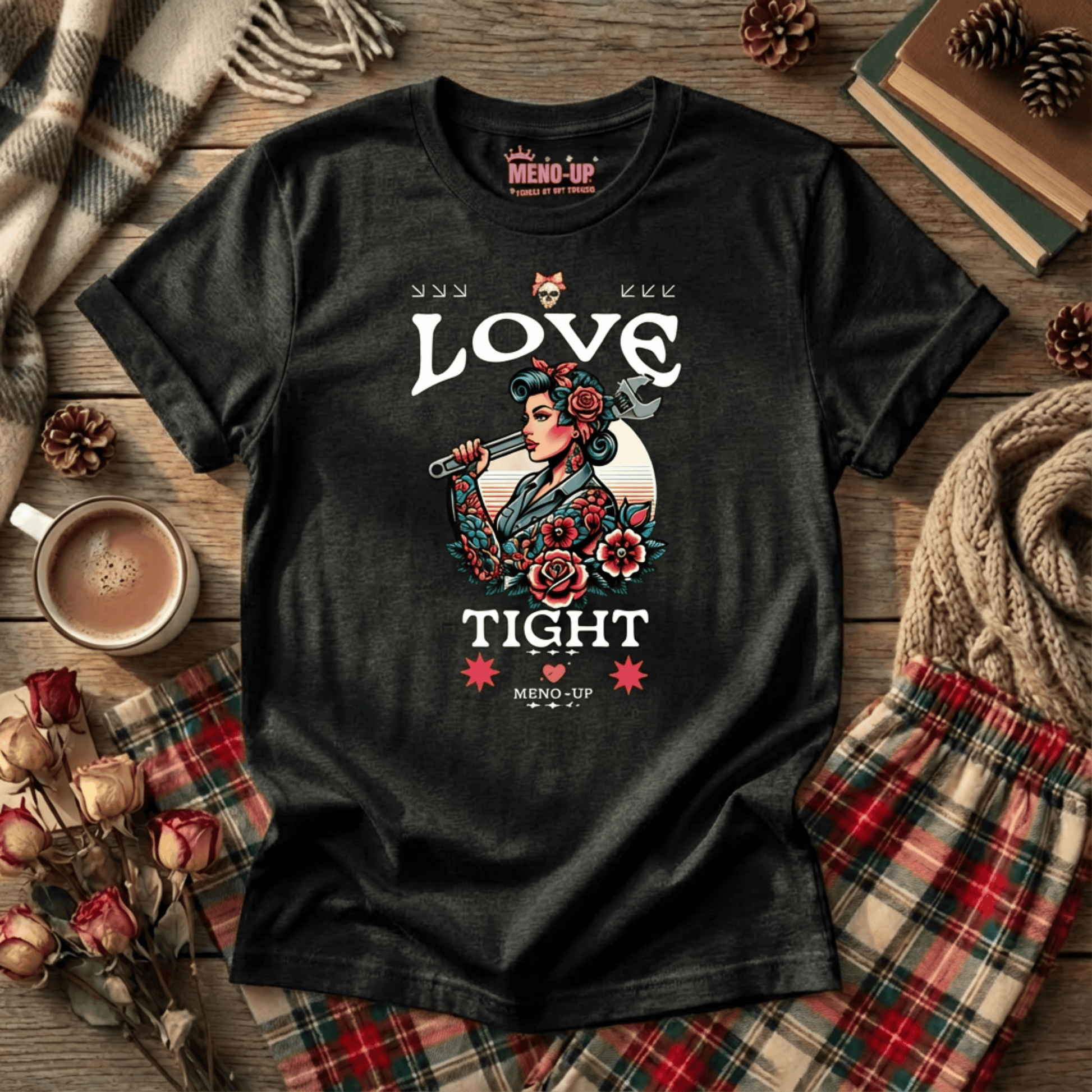 Meno-up Store T-SHIRT Black Heather / XS Valentine's Edition - Love tight - T-shirt