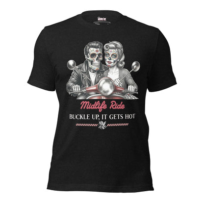 Meno-up Store T-SHIRT Black Heather / XS Valentine's Edition - Midlife ride - T-shirt
