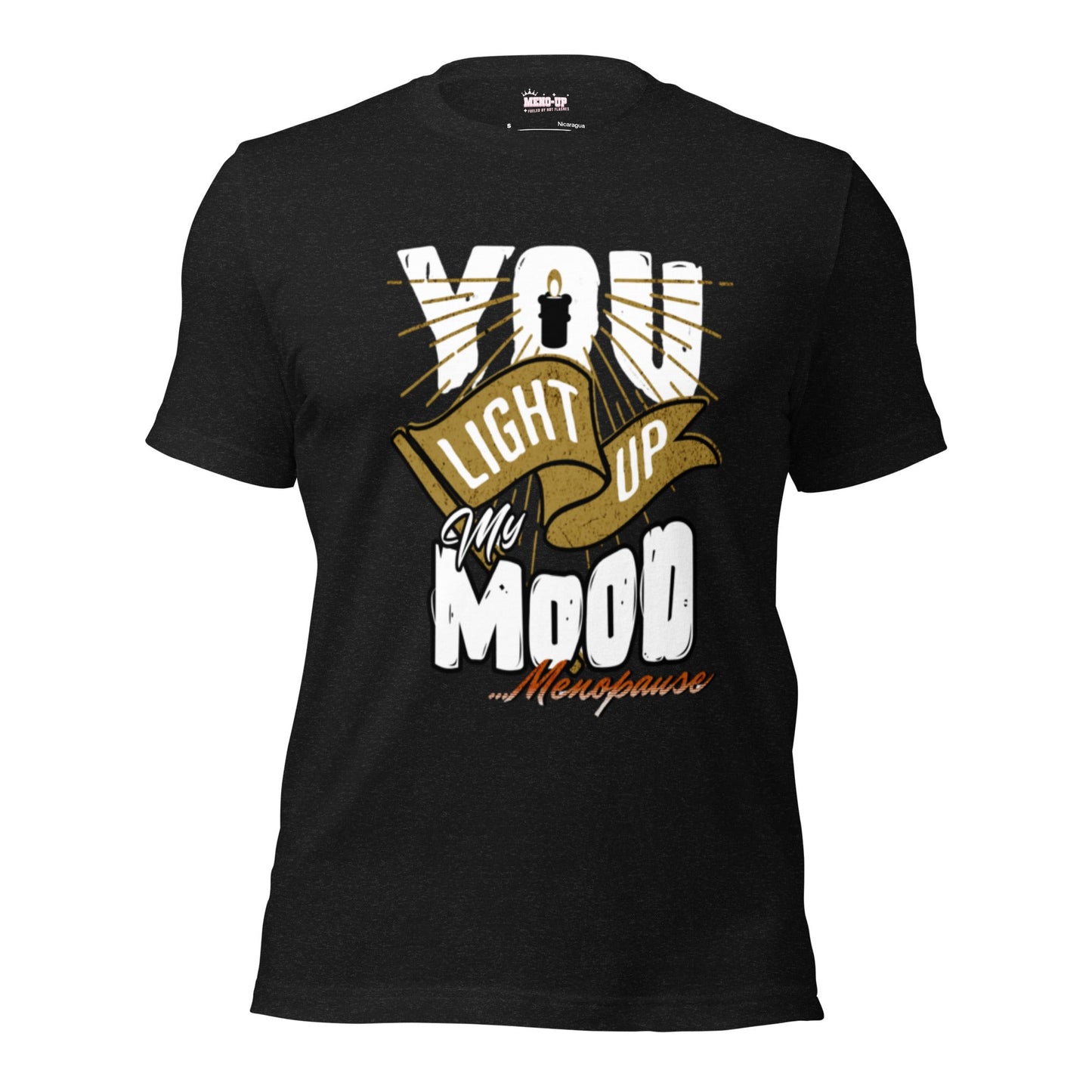 Meno-up Store T-SHIRT Black Heather / XS You light up my mood - T-shirt