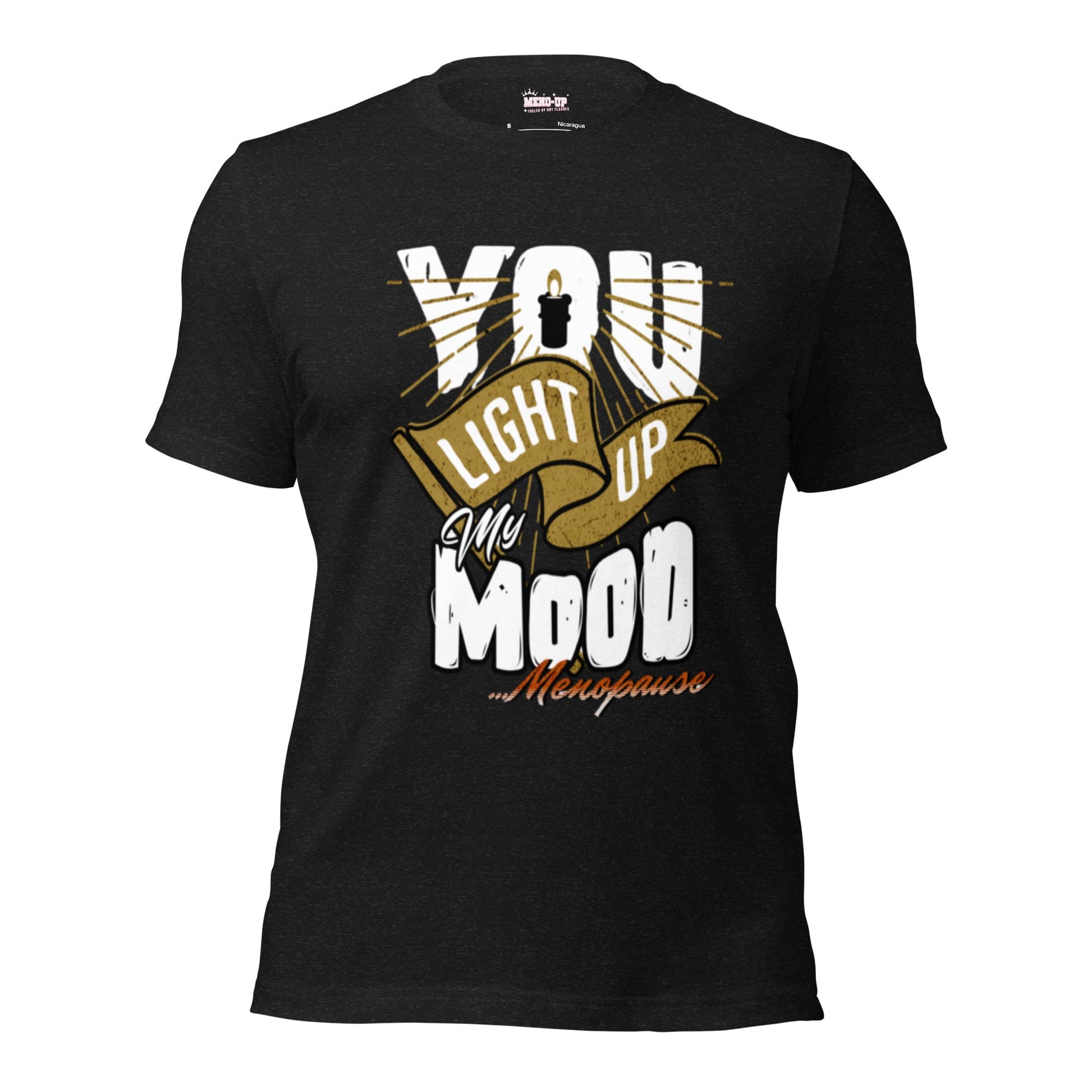 Meno-up Store T-SHIRT Black Heather / XS You light up my mood - T-shirt