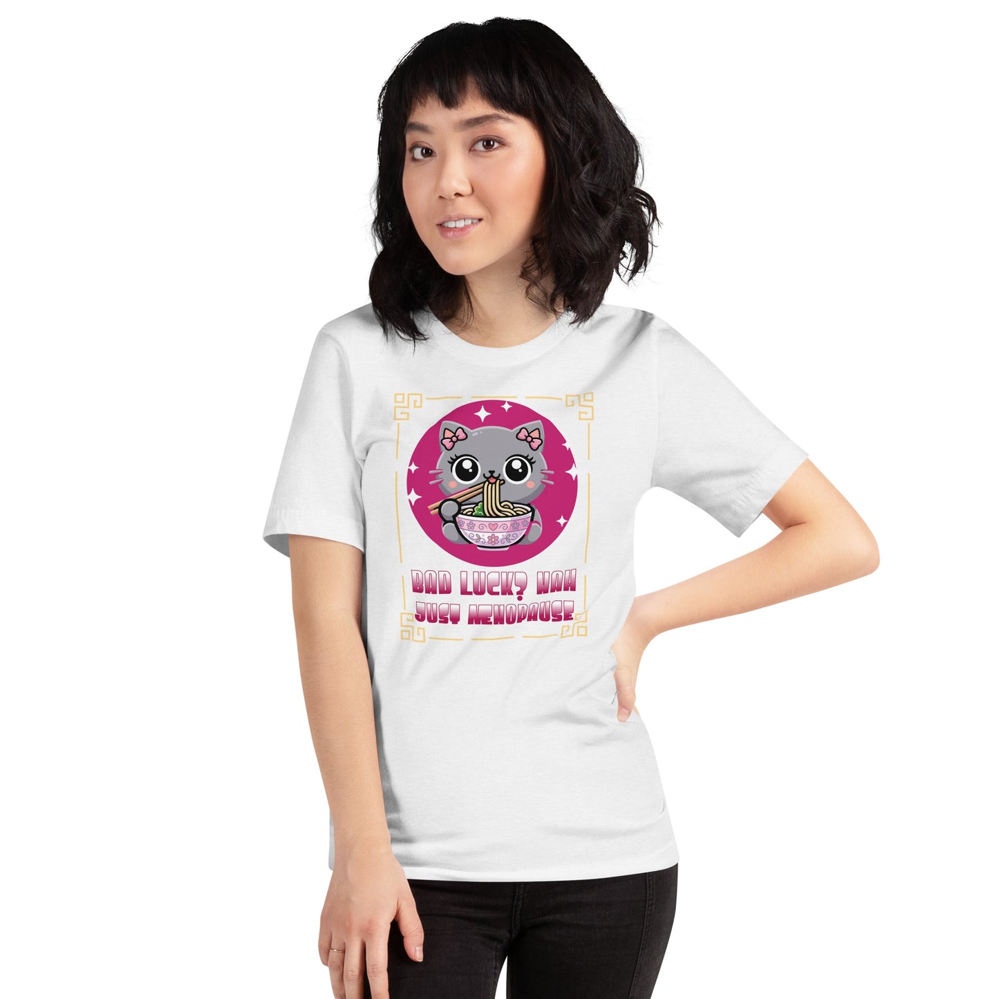 Meno-up Store T-SHIRT Cute kawai cat menopause - T-shirt