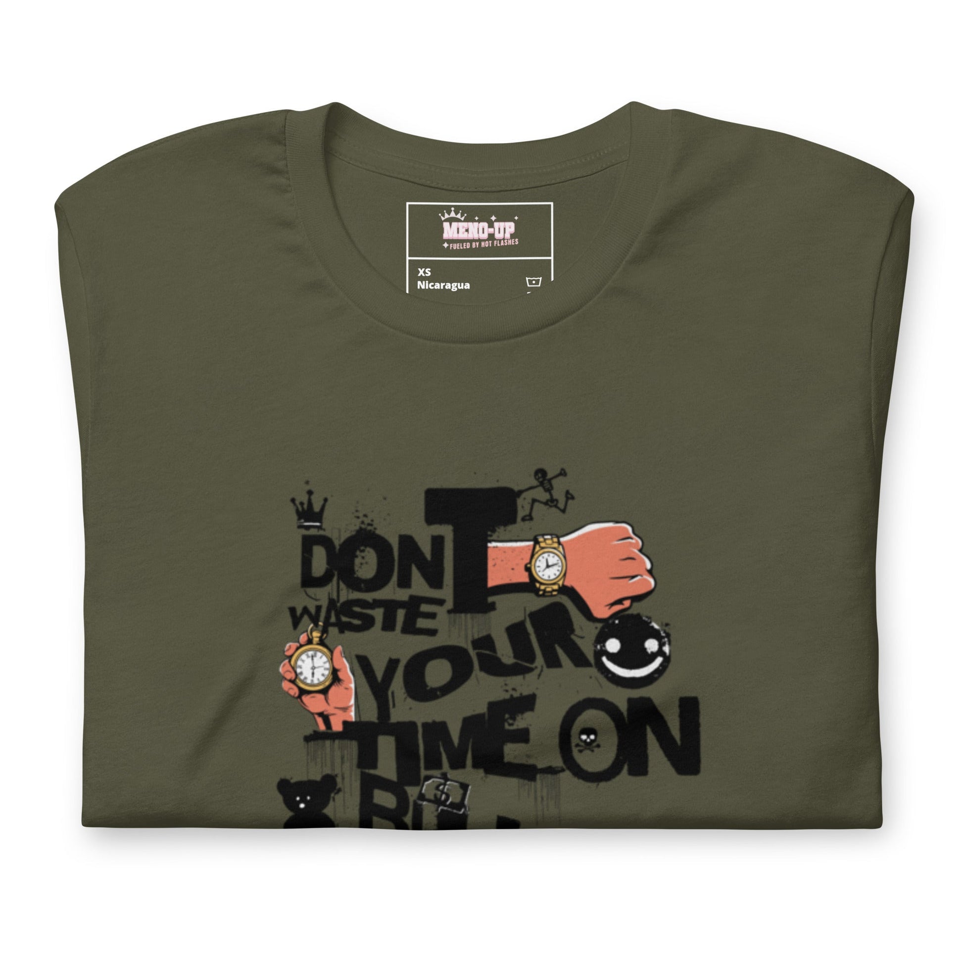Meno-up Store T-SHIRT Don't waste your time - T-shirt