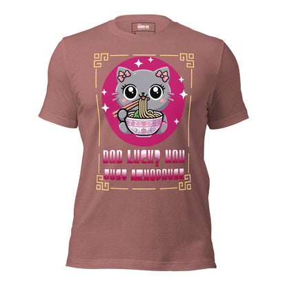Meno-up Store T-SHIRT Heather Mauve / XS Cute kawai cat menopause - T-shirt