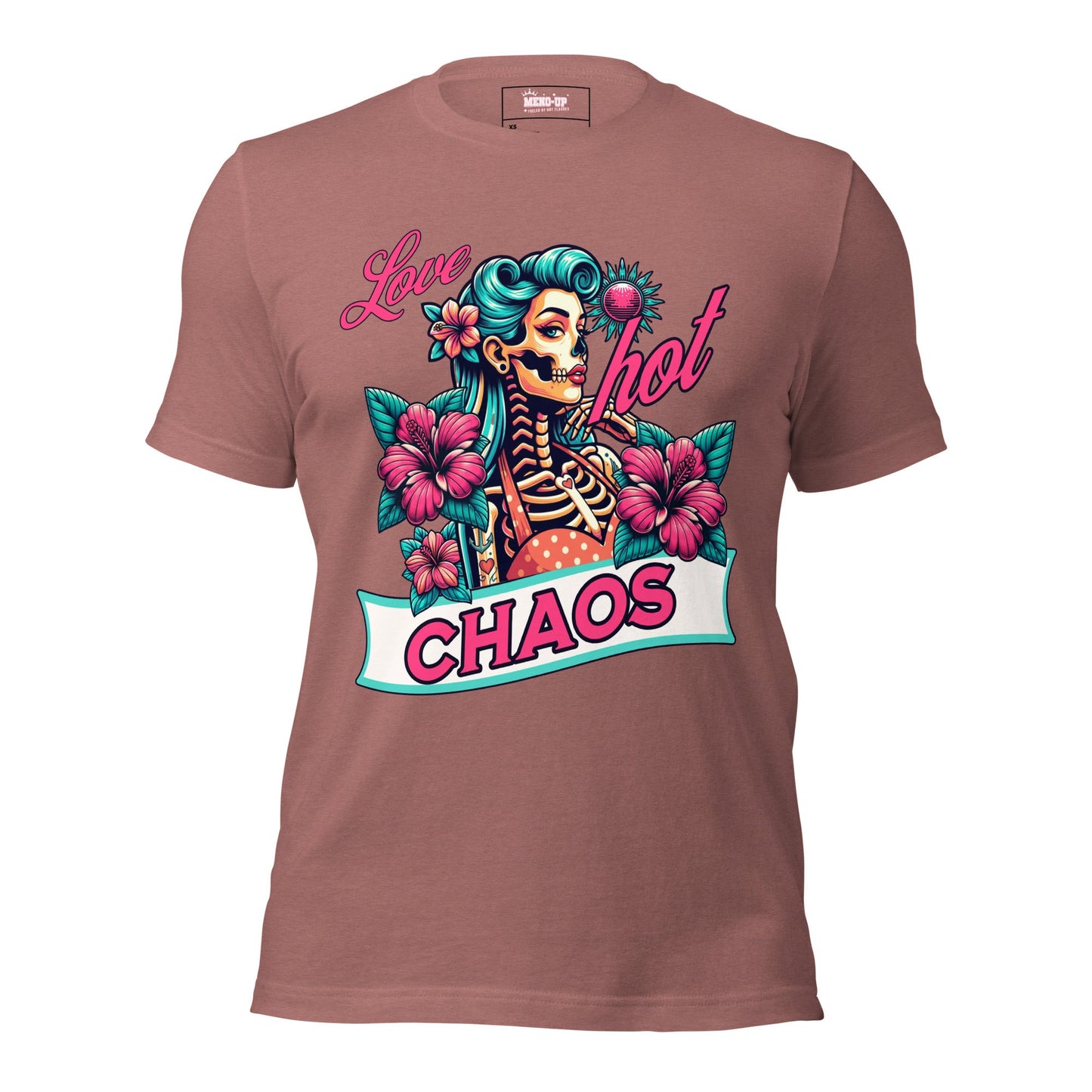 Meno-up Store T-SHIRT Heather Mauve / XS Love Hot chaos - T-shirt
