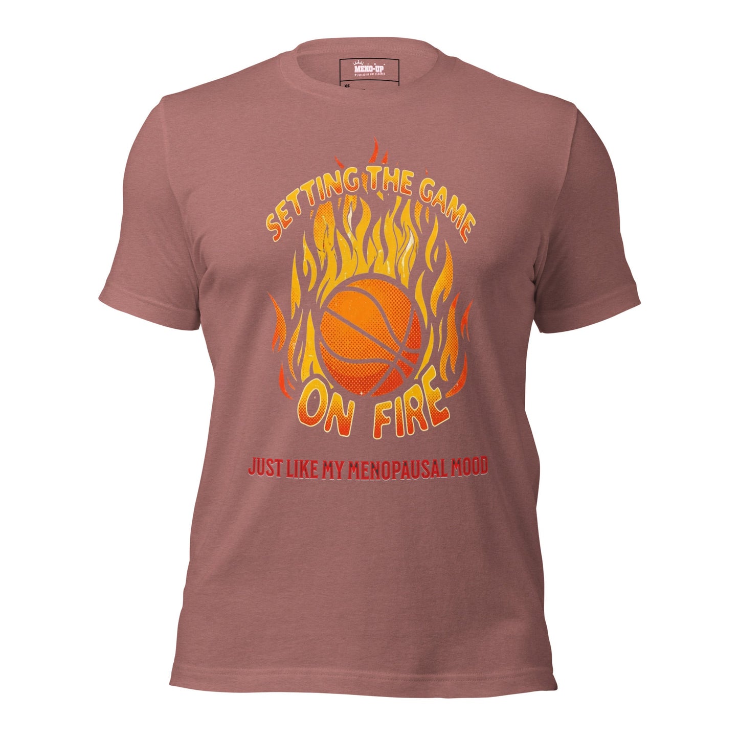 Meno-up Store T-SHIRT Heather Mauve / XS Setting the game on fire - T-shirt