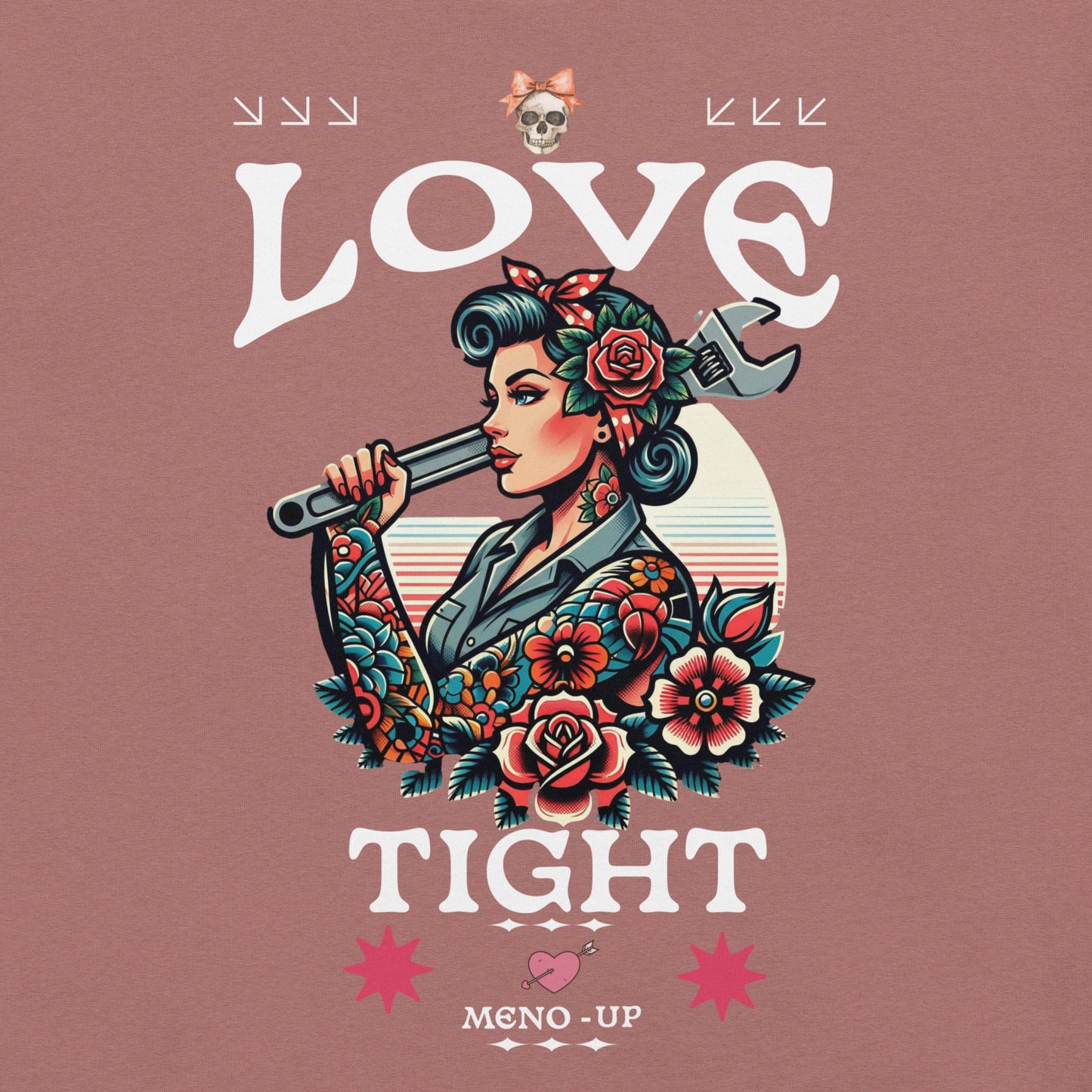 Meno-up Store T-SHIRT Heather Mauve / XS Valentine's Edition - Love tight - T-shirt