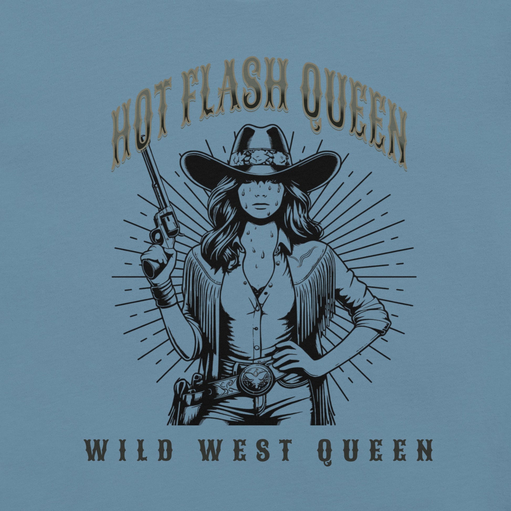 Meno-up Store T-SHIRT Hot flash queen Wild west - T-shirt