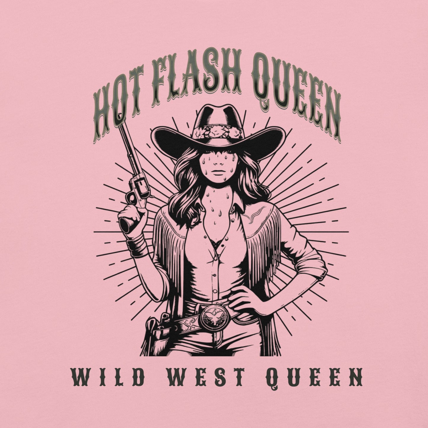 Meno-up Store T-SHIRT Hot flash queen Wild west - T-shirt