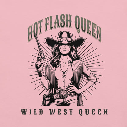 Meno-up Store T-SHIRT Hot flash queen Wild west - T-shirt