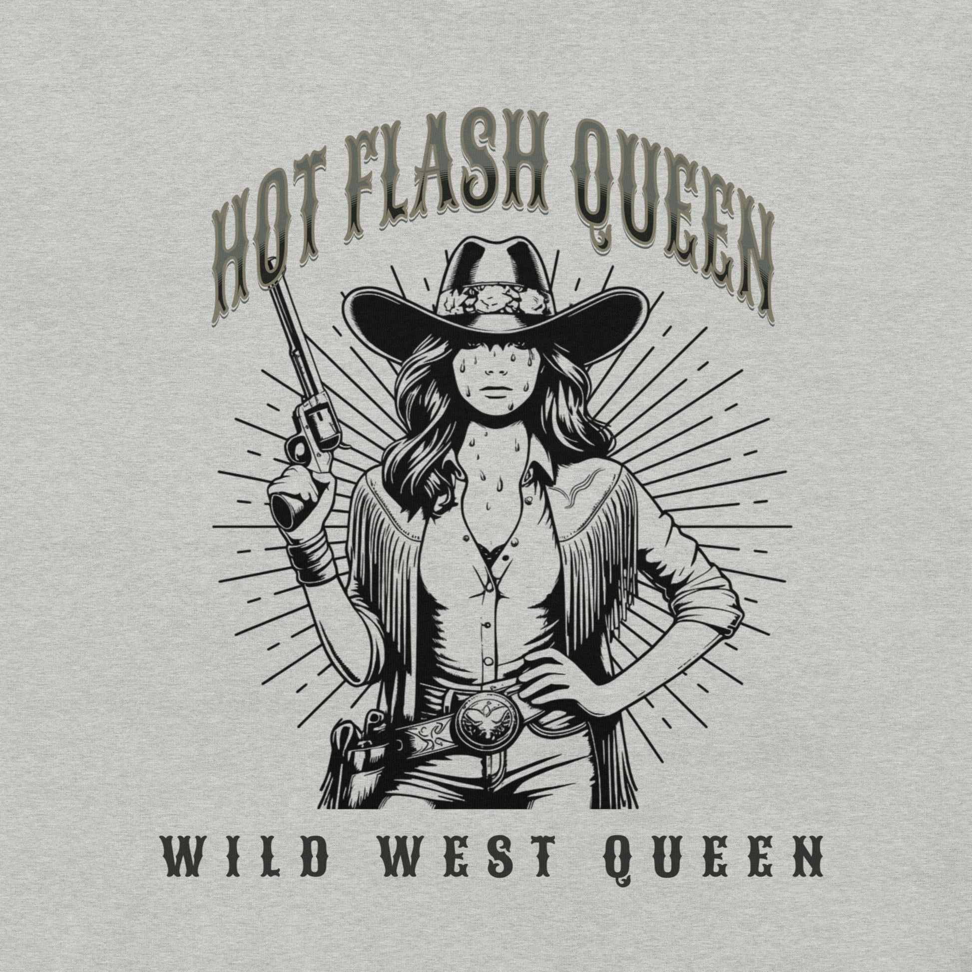 Meno-up Store T-SHIRT Hot flash queen Wild west - T-shirt