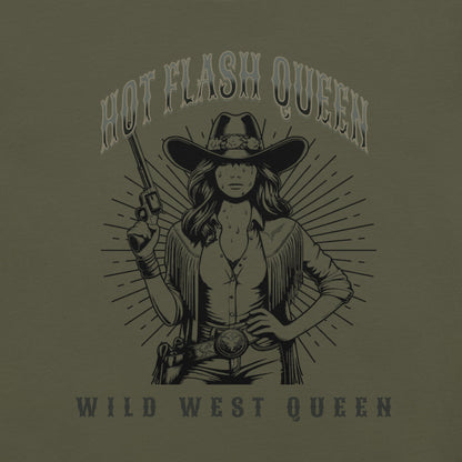Meno-up Store T-SHIRT Hot flash queen Wild west - T-shirt