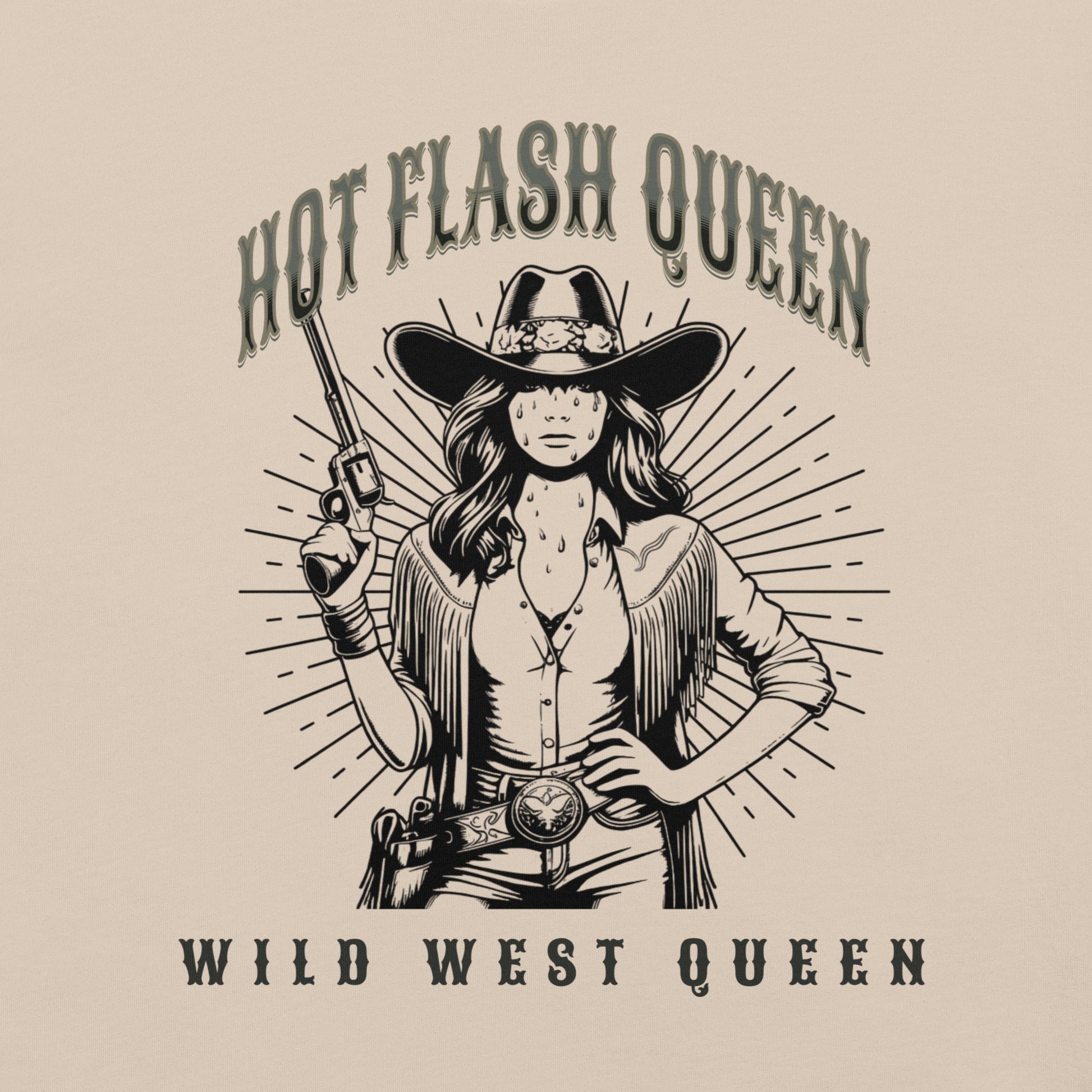 Meno-up Store T-SHIRT Hot flash queen Wild west - T-shirt