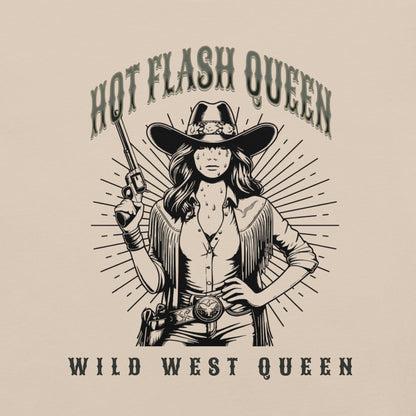 Meno-up Store T-SHIRT Hot flash queen Wild west - T-shirt