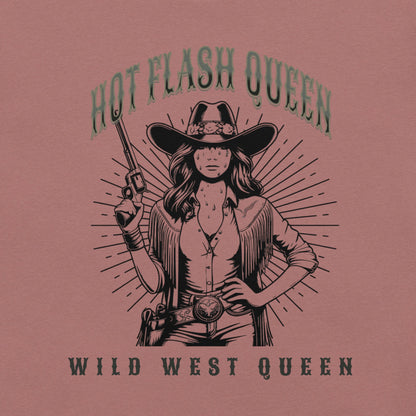 Meno-up Store T-SHIRT Hot flash queen Wild west - T-shirt