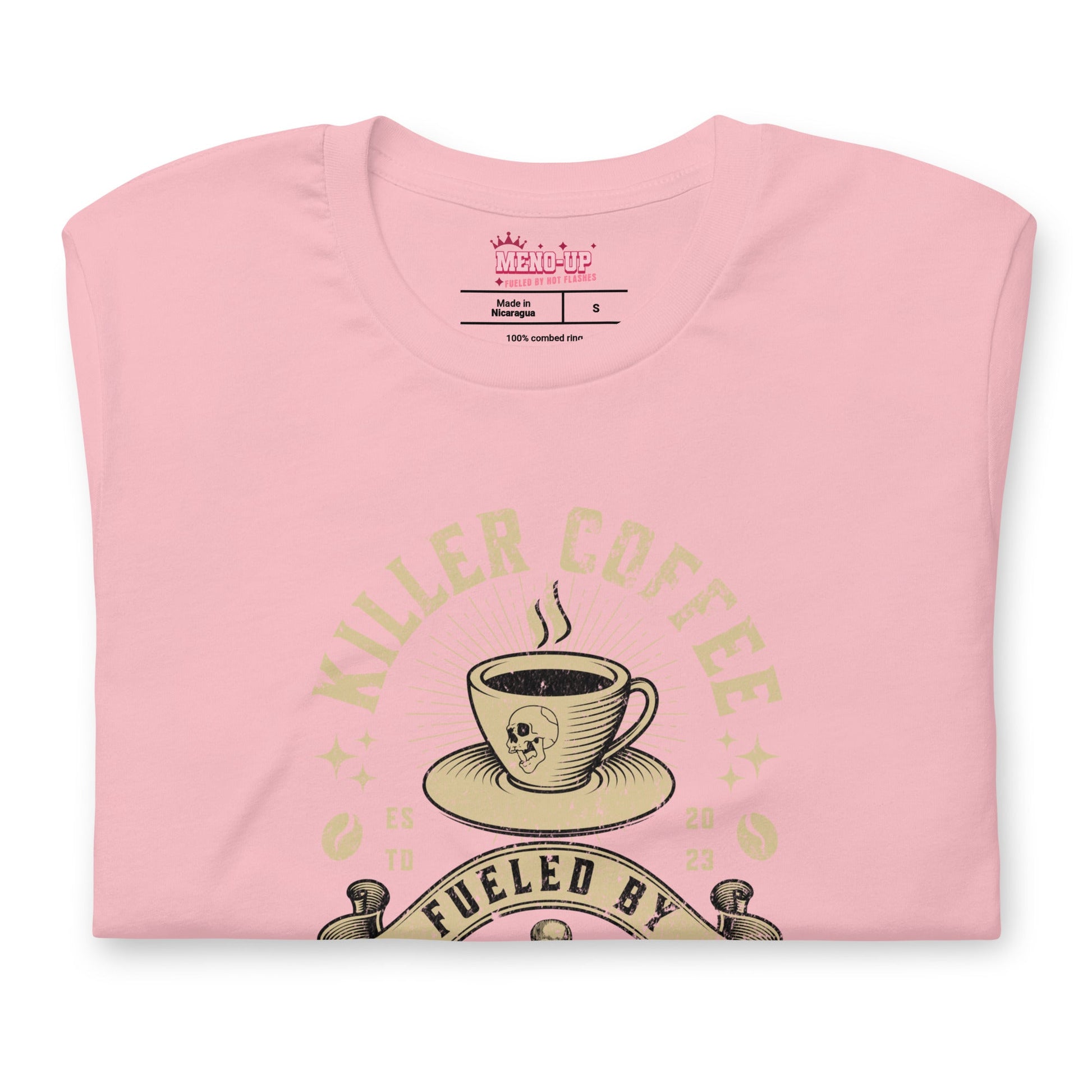 Meno-up Store T-SHIRT Killer coffe fueled by hot flashes - T-shirt
