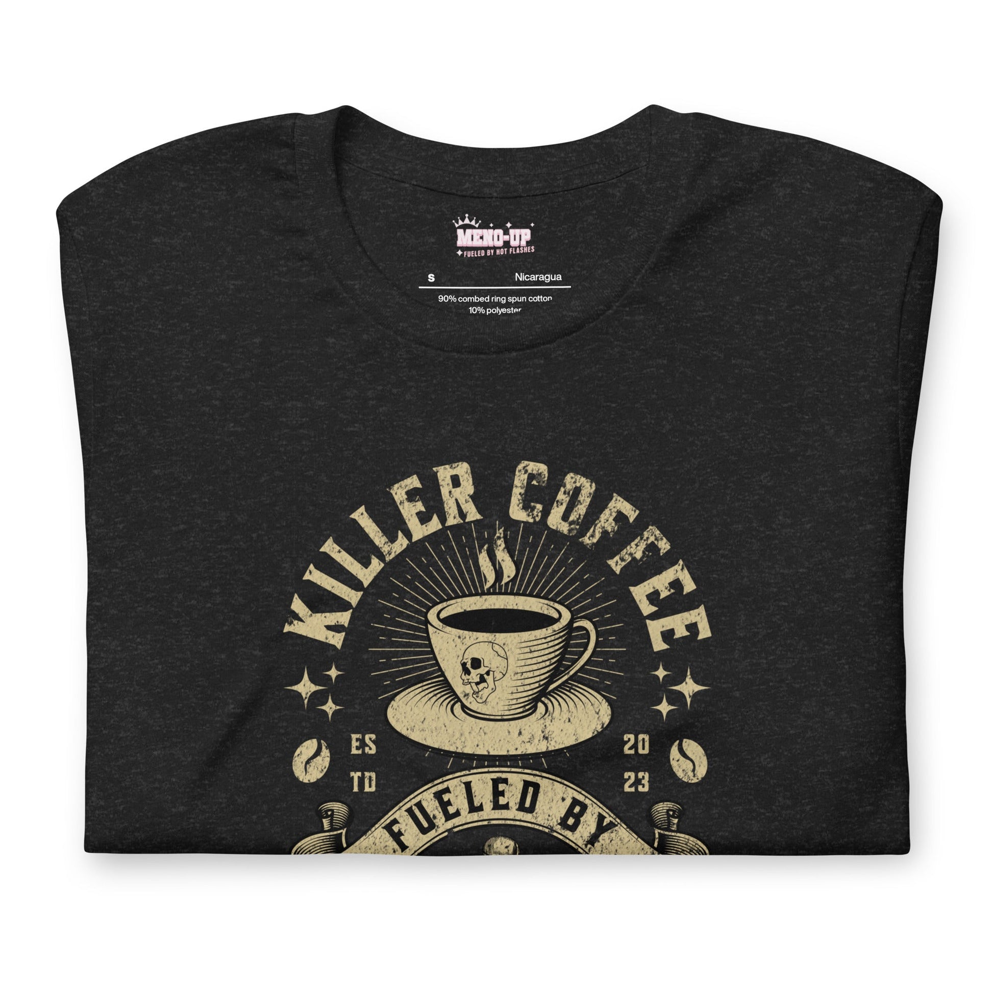 Meno-up Store T-SHIRT Killer coffe fueled by hot flashes - T-shirt