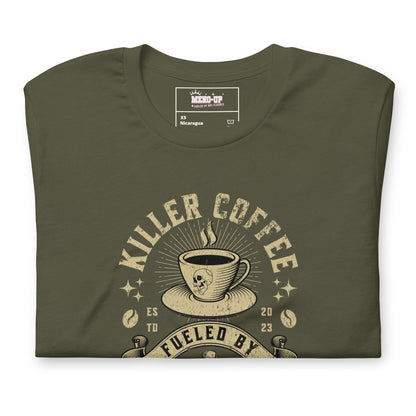 Meno-up Store T-SHIRT Killer coffe fueled by hot flashes - T-shirt