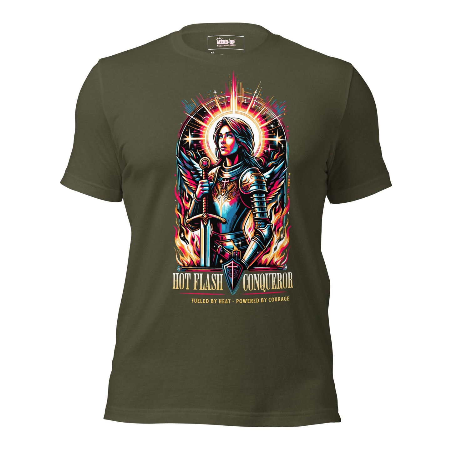 Meno-up Store T-SHIRT Military Green / XS Hot Flash Conqueror T-shirt