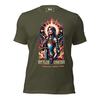 Meno-up Store T-SHIRT Military Green / XS Hot Flash Conqueror T-shirt