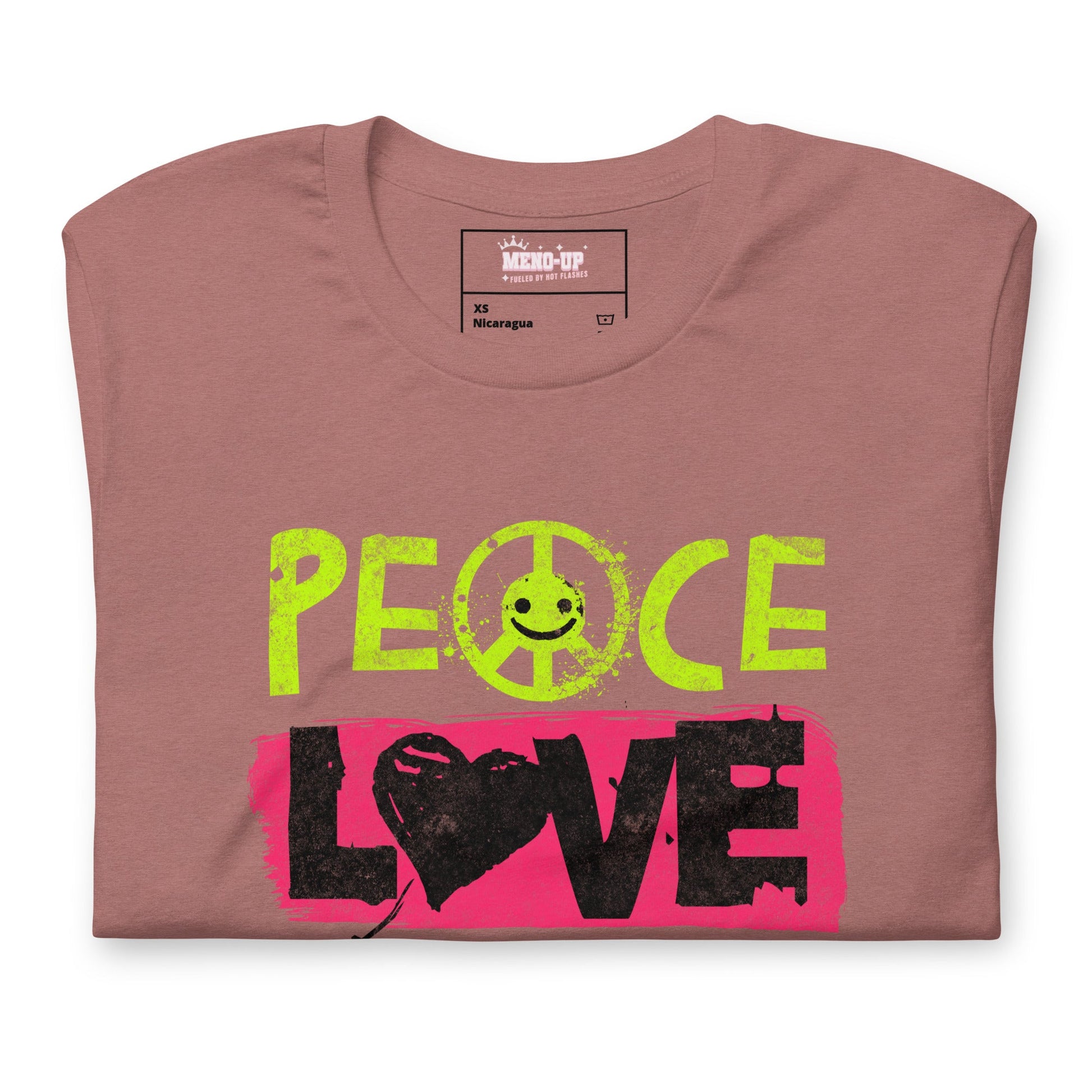 Meno-up Store T-SHIRT Peace Love Hot Flashes T-shirt