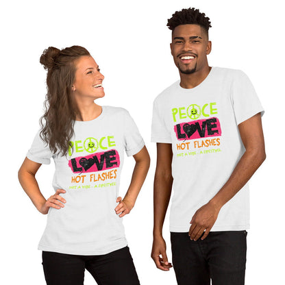 Meno-up Store T-SHIRT Peace Love Hot Flashes T-shirt