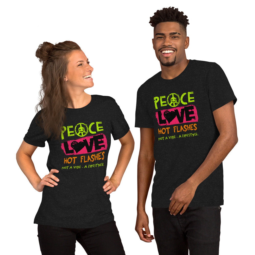 Meno-up Store T-SHIRT Peace Love Hot Flashes T-shirt
