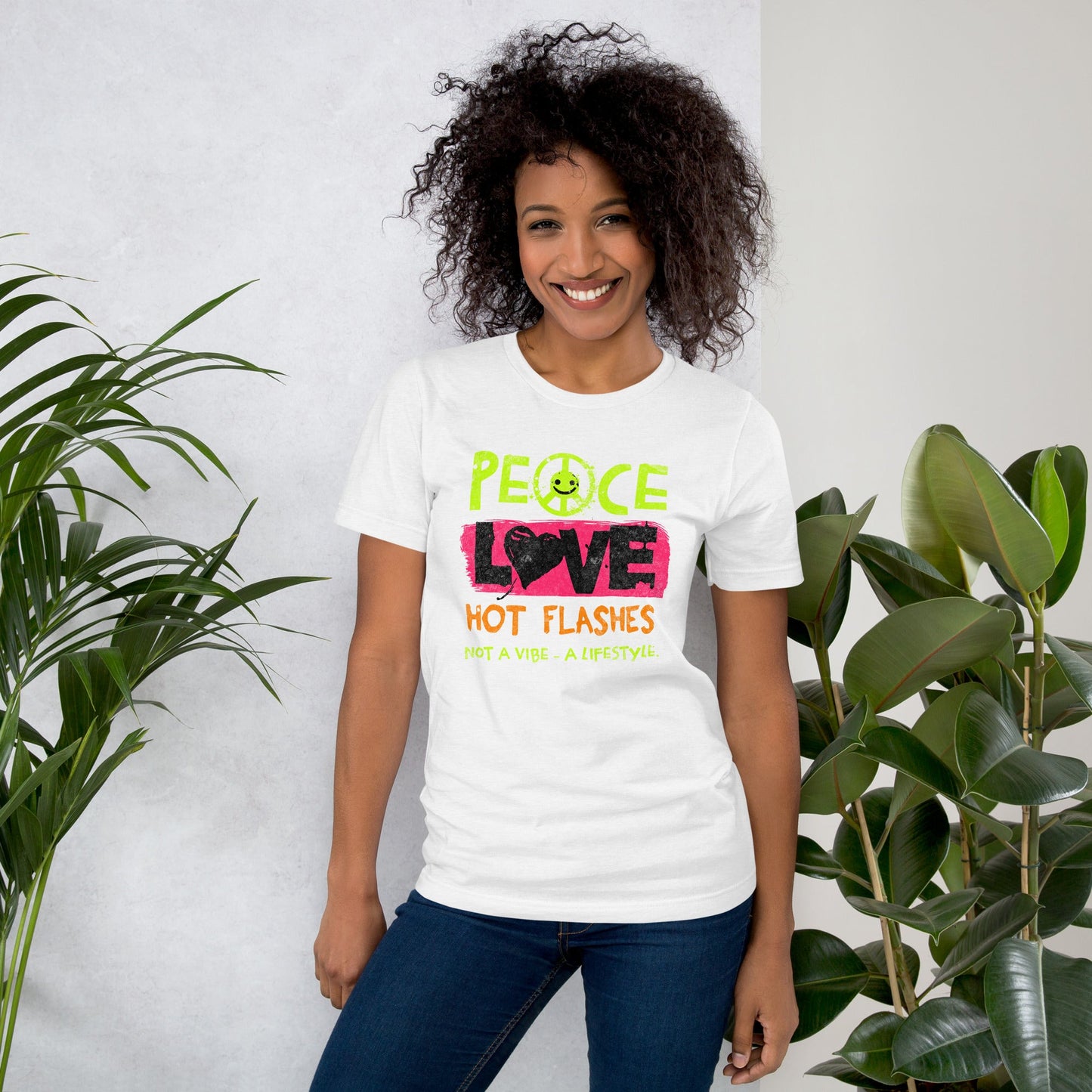 Meno-up Store T-SHIRT Peace Love Hot Flashes T-shirt