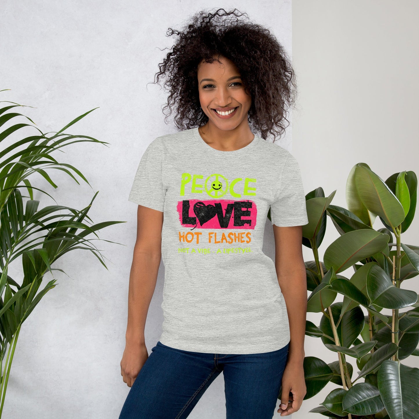Meno-up Store T-SHIRT Peace Love Hot Flashes T-shirt