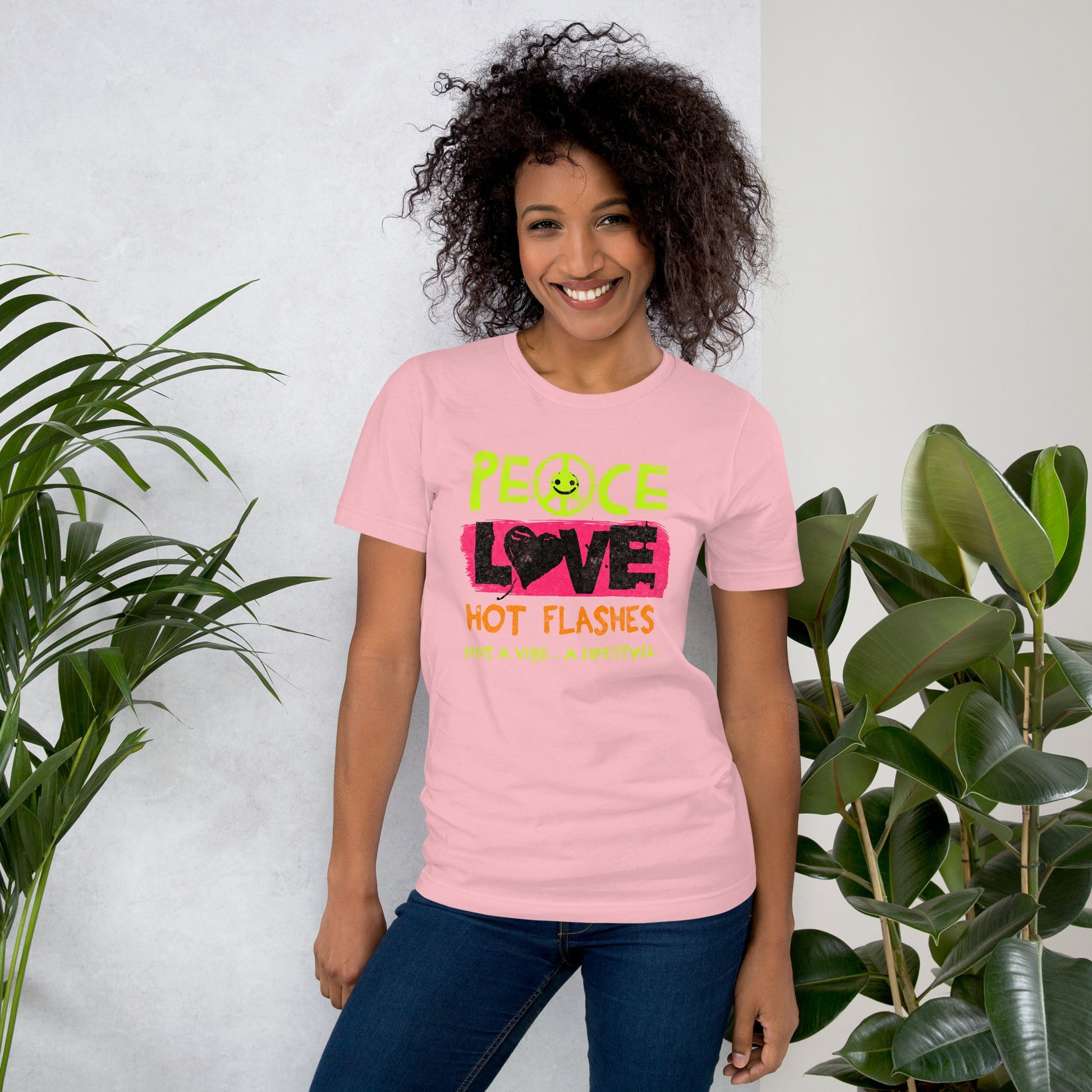 Meno-up Store T-SHIRT Peace Love Hot Flashes T-shirt