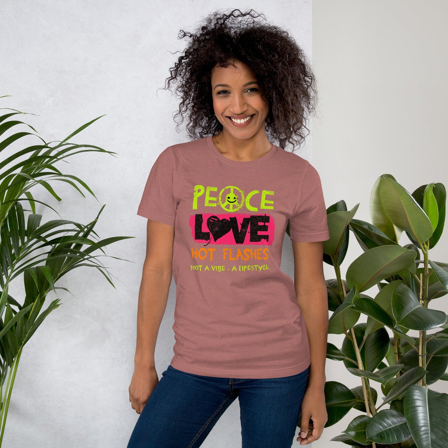 Meno-up Store T-SHIRT Peace Love Hot Flashes T-shirt