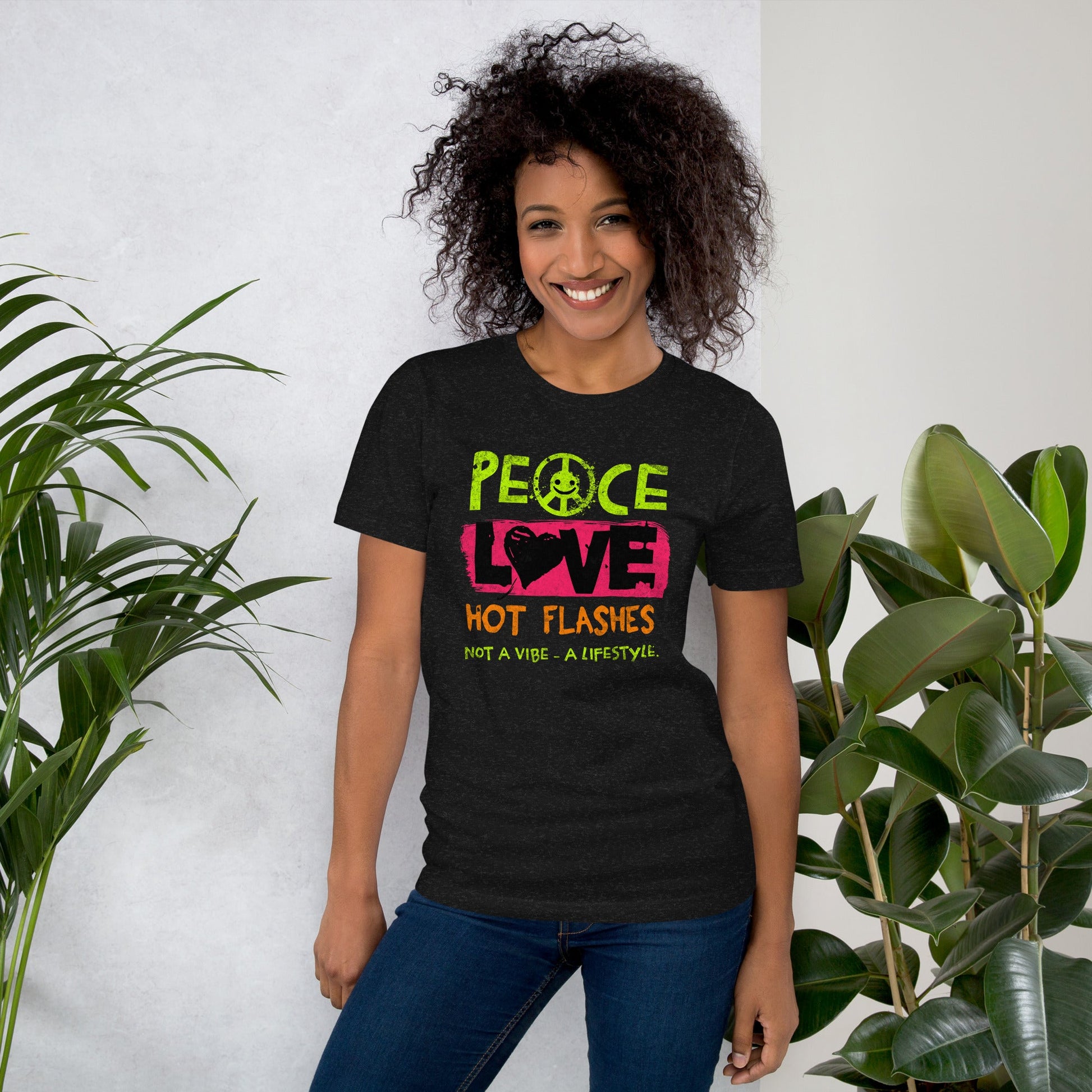 Meno-up Store T-SHIRT Peace Love Hot Flashes T-shirt