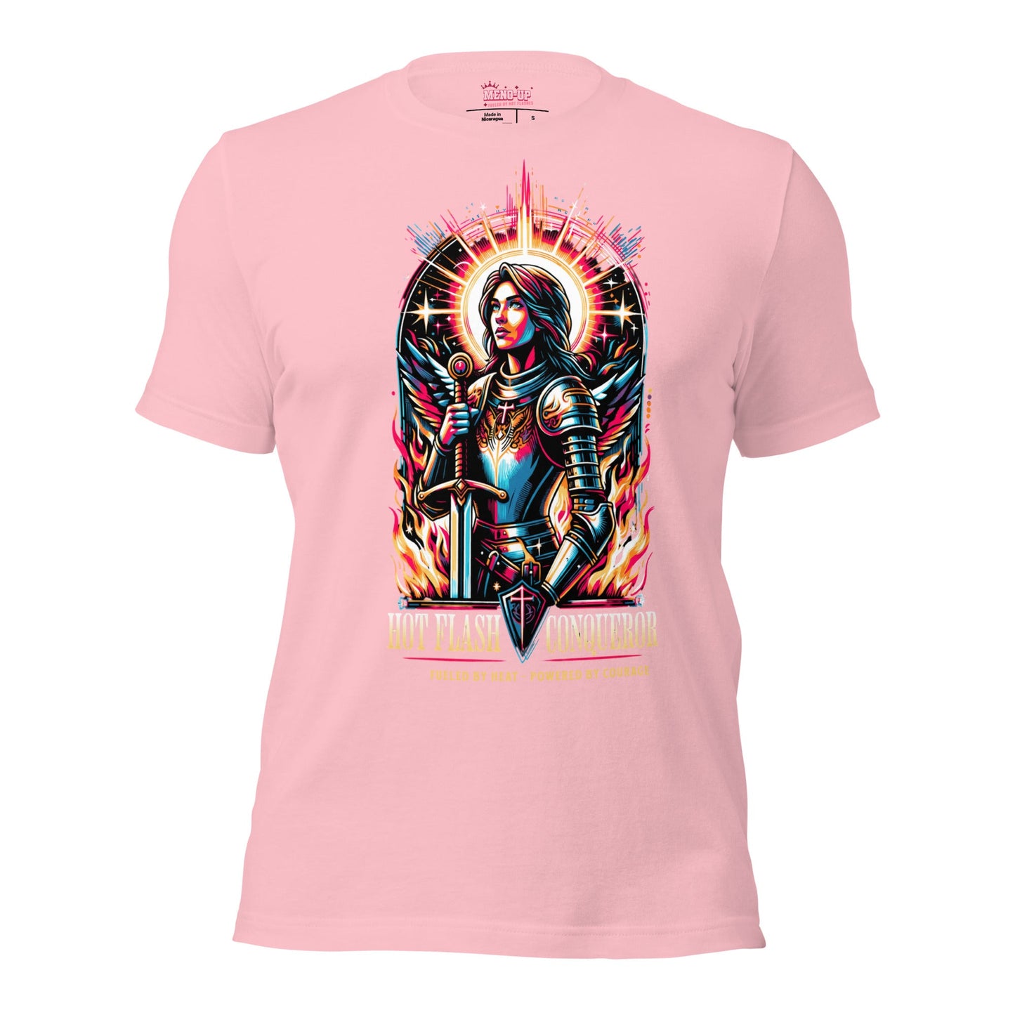 Meno-up Store T-SHIRT Pink / S Hot Flash Conqueror T-shirt