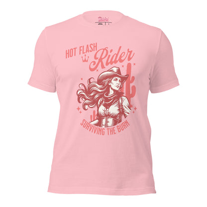Meno-up Store T-SHIRT Pink / S Hot Flash Rider - T-shirt