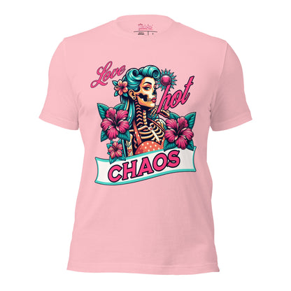 Meno-up Store T-SHIRT Pink / S Love Hot chaos - T-shirt