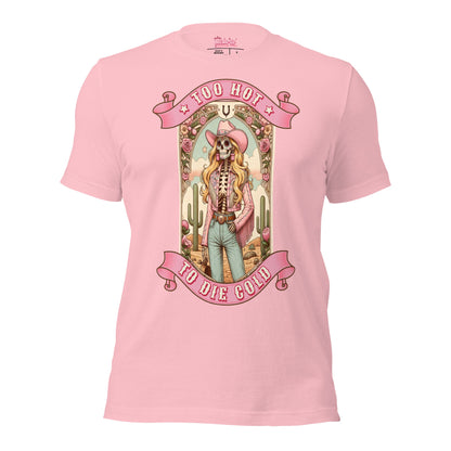 Meno-up Store T-SHIRT Pink / S Too hot to die cold - T-shirt