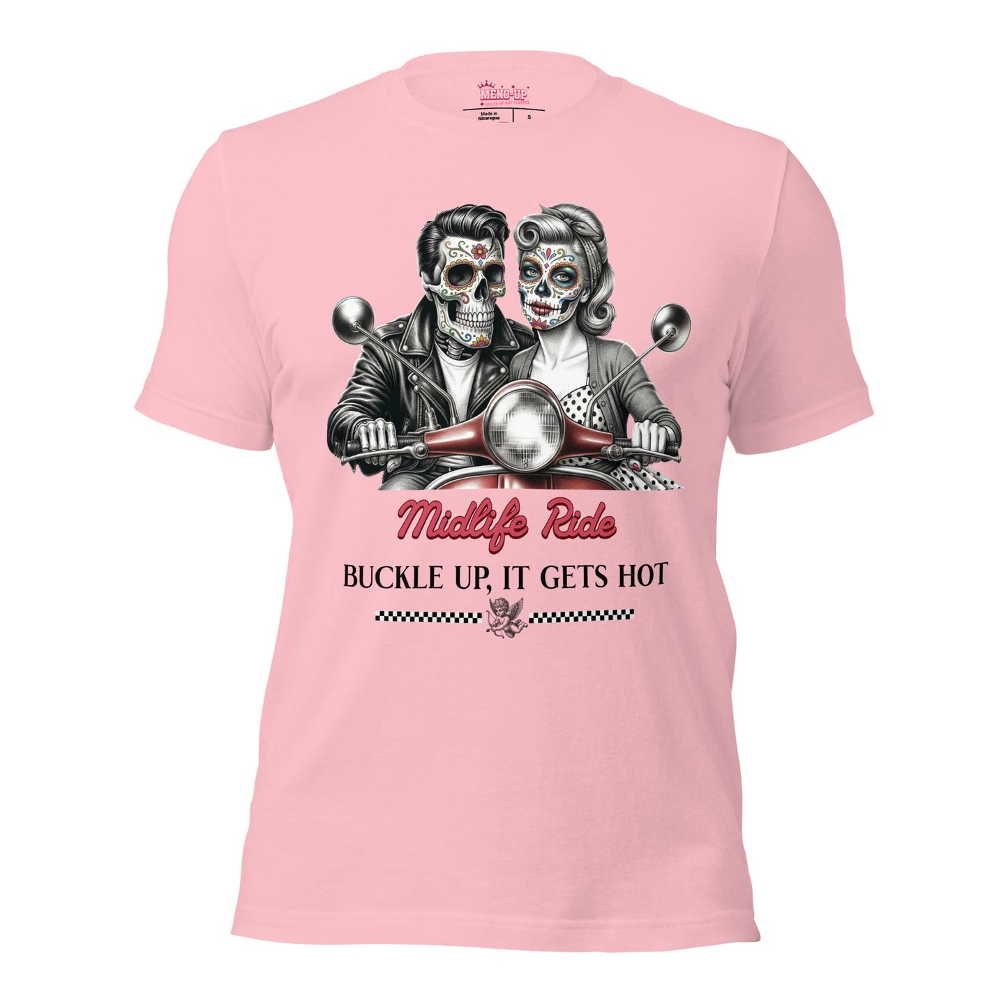 Meno-up Store T-SHIRT Pink / S Valentine's Edition - Midlife ride - T-shirt