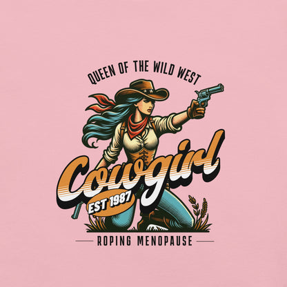 Meno-up Store T-SHIRT Roping menopause wid west - T-shirt