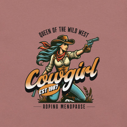 Meno-up Store T-SHIRT Roping menopause wid west - T-shirt
