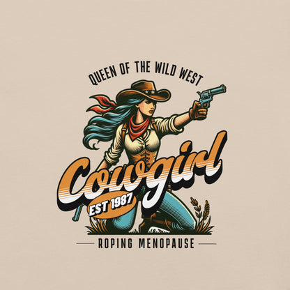 Meno-up Store T-SHIRT Roping menopause wid west - T-shirt