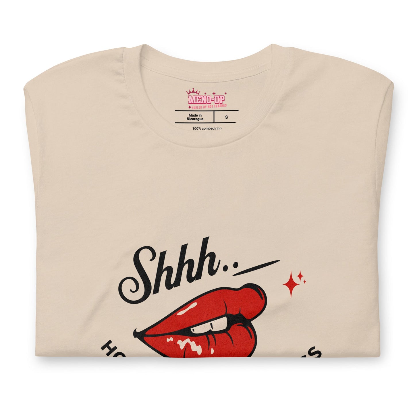 Meno-up Store T-SHIRT Shht - Hot Flash in progress T-shirt