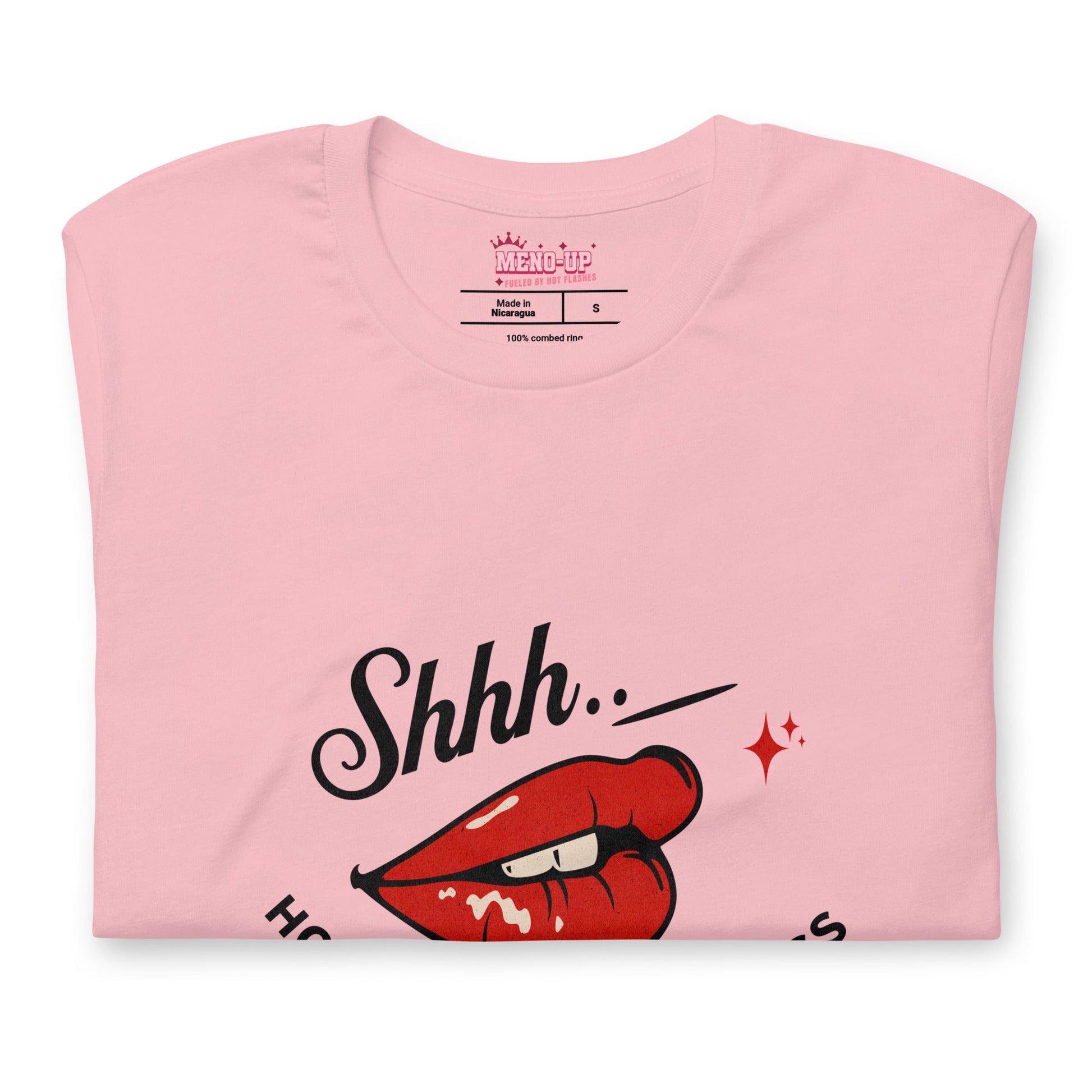 Meno-up Store T-SHIRT Shht - Hot Flash in progress T-shirt