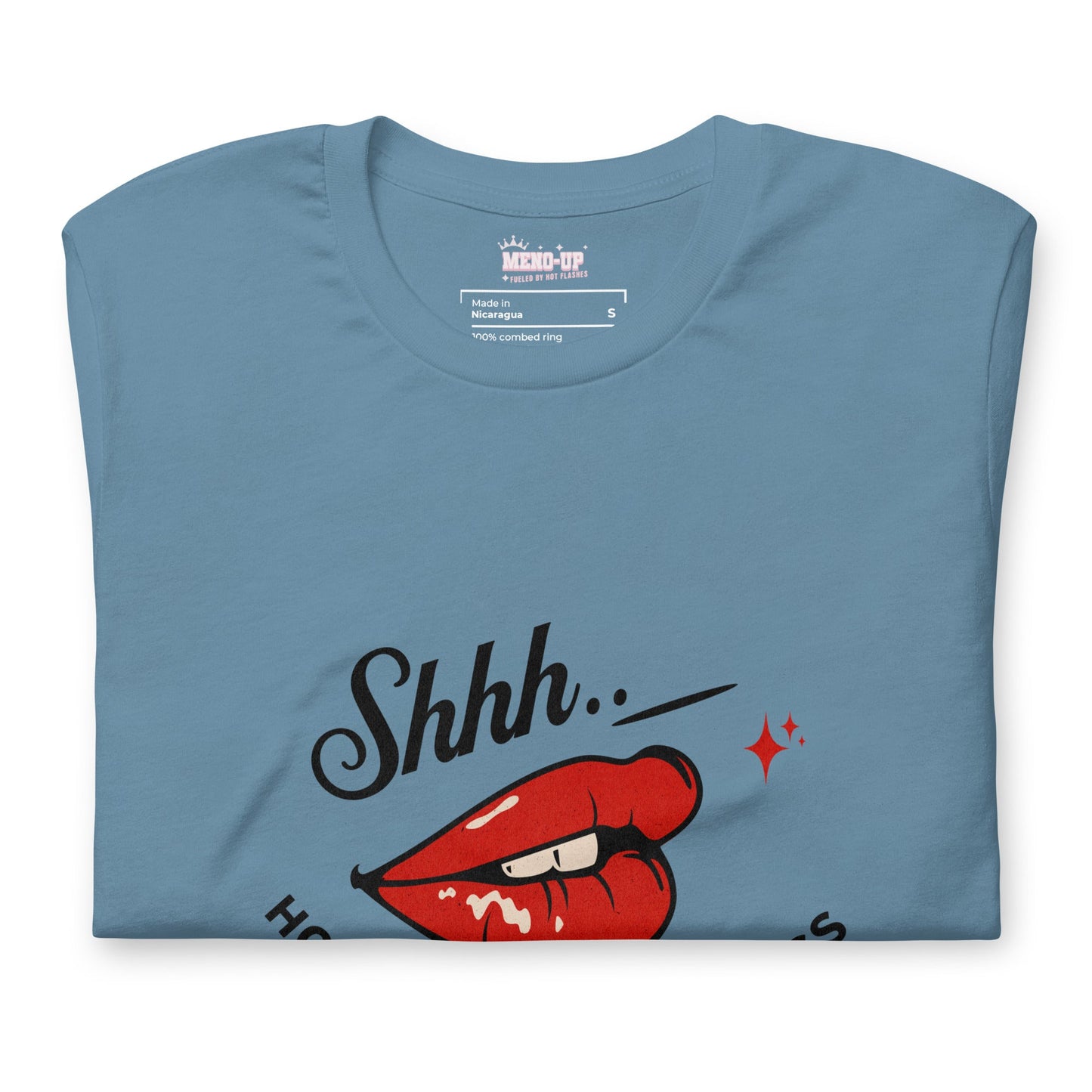 Meno-up Store T-SHIRT Shht - Hot Flash in progress T-shirt