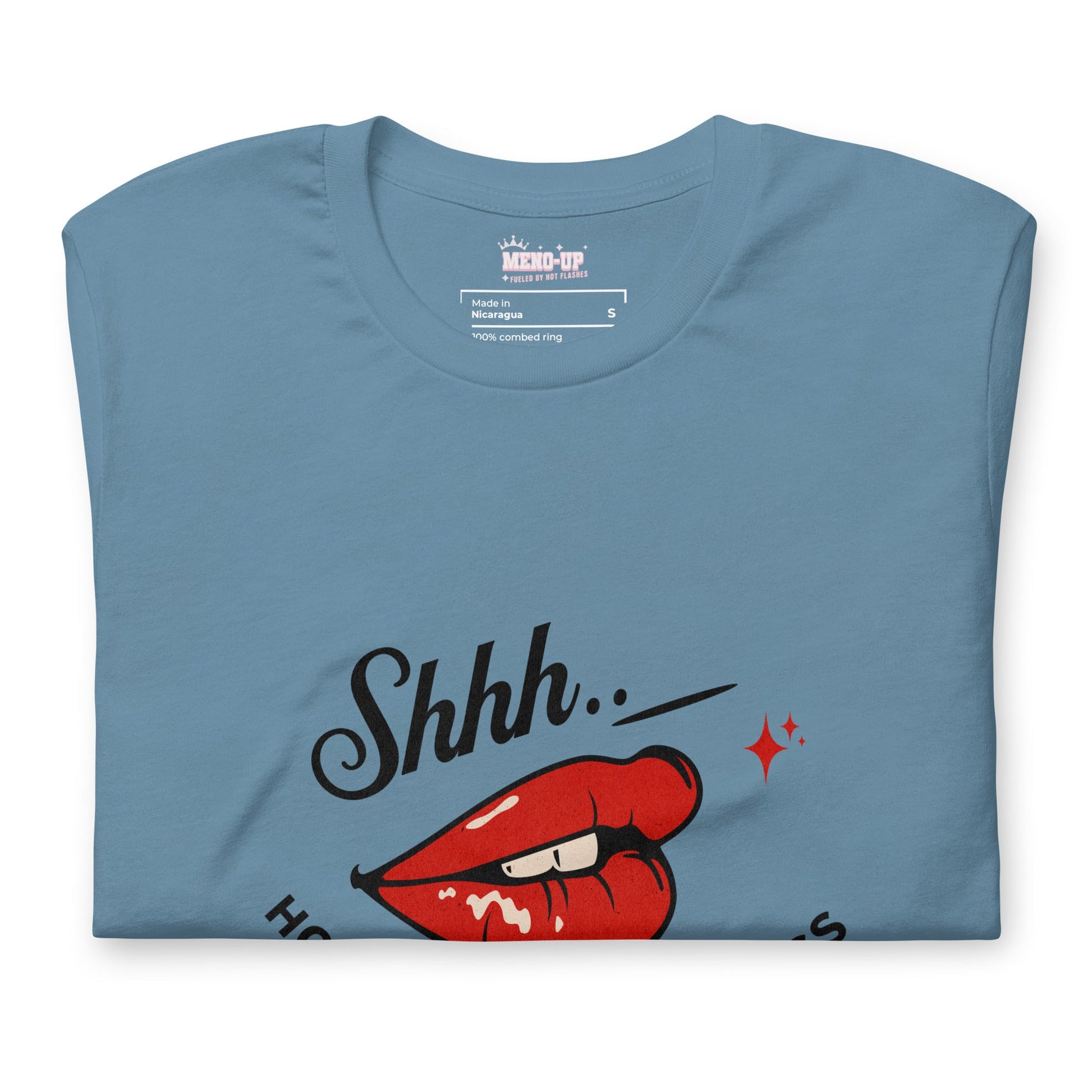 Meno-up Store T-SHIRT Shht - Hot Flash in progress T-shirt