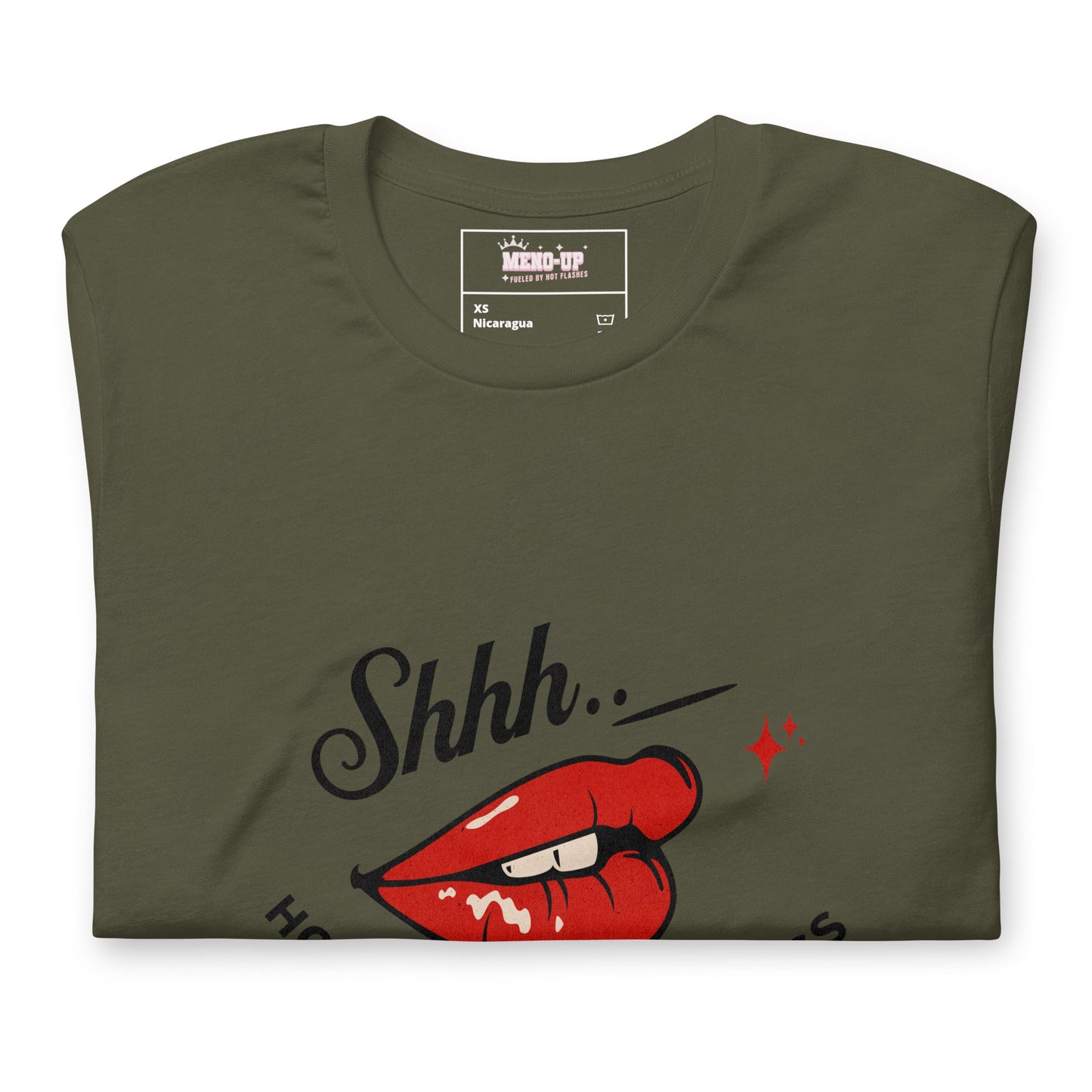 Meno-up Store T-SHIRT Shht - Hot Flash in progress T-shirt